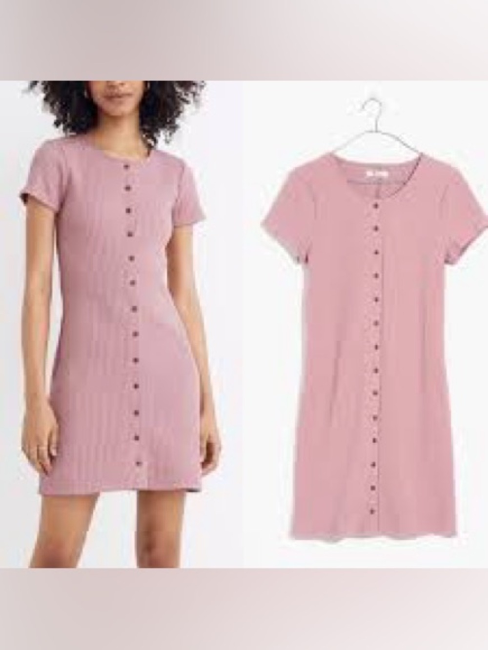 MADEWELL, the ribbed button down dress!